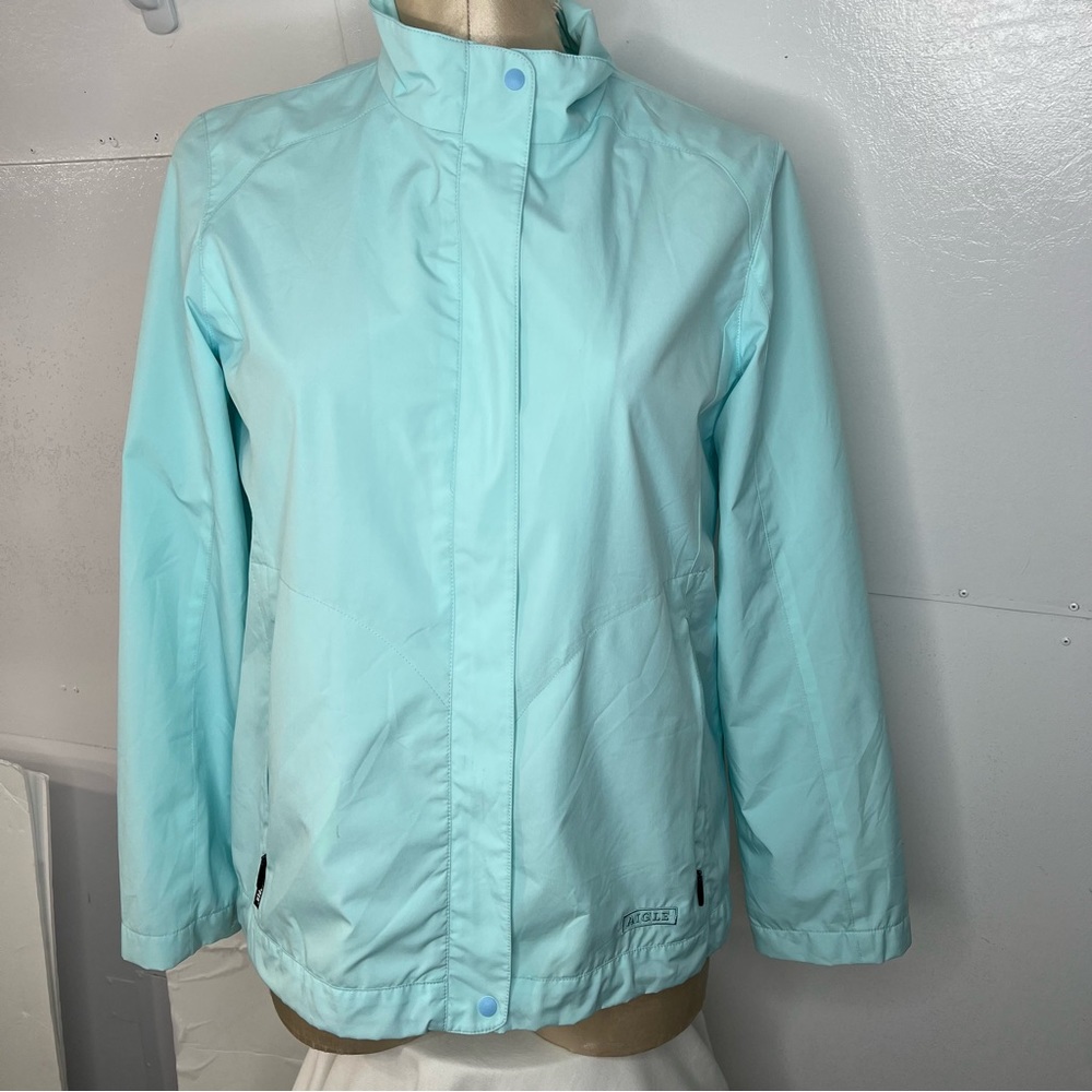 Aigle windstopper full zip jacket shell womens France 36 blue US 6 basic